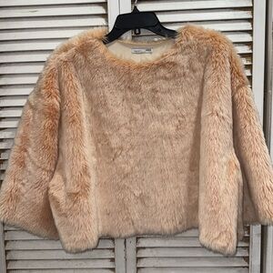 Zara Fuzzy Top pink and orange color. Great condition Preowned size small